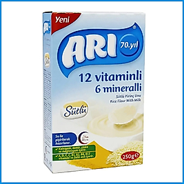 Arı Mama 12 Vitaminli 6 Mineralli Sütlü Pirinç Unu 250 G