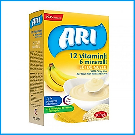 Arı Mama 12 Vitaminli 6 Mineralli Sütlü Muzlu Pirinç Unu 250 gr