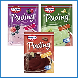 Dr.OetkerPuding Orman Meyveli 81 g Puding Antepfıstıklı 91 g Puding Çikolata Parçalı 115 g