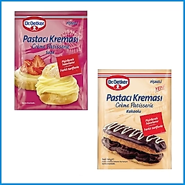 Dr.Oetker Pastacı Kreması Pişmeli 156 g Pastacı Kreması Pişmeli Kakaolu 144 g