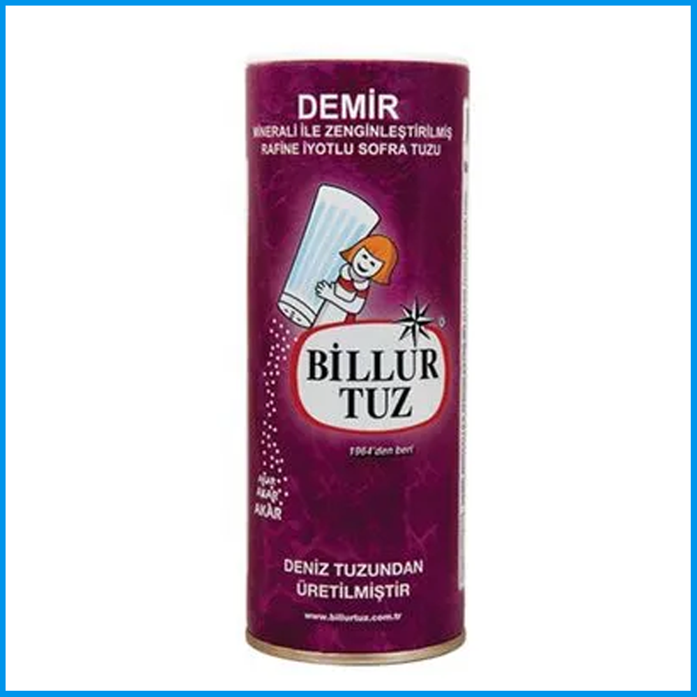 Billur Demir Mineralli İyotlu Sofra Tuzu 500 gr