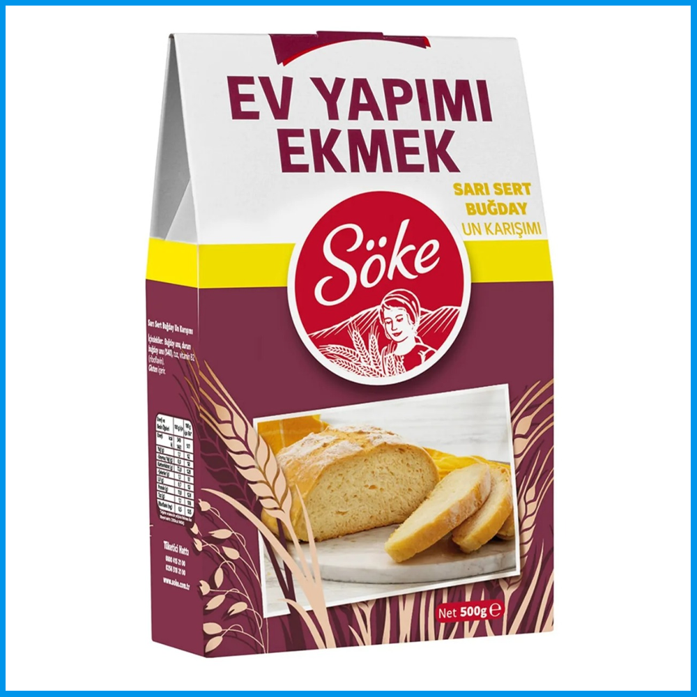 Söke Ev Yapımı Ekmek Sarı Sert Buğday Karışım 500 g
