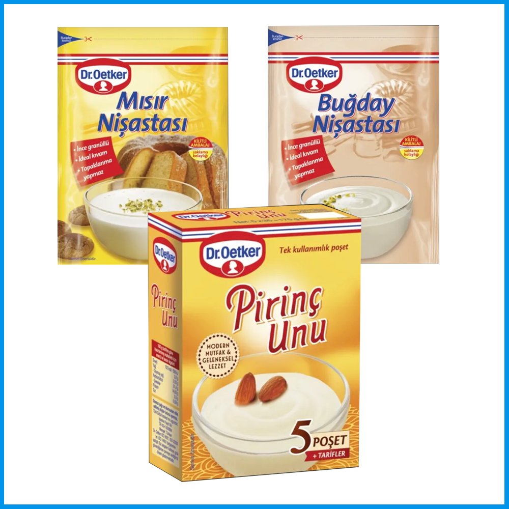 Dr.Oetker Mısır Nişasta 150 g Buğday Nişasta 150 g Pirinç Un 175 g