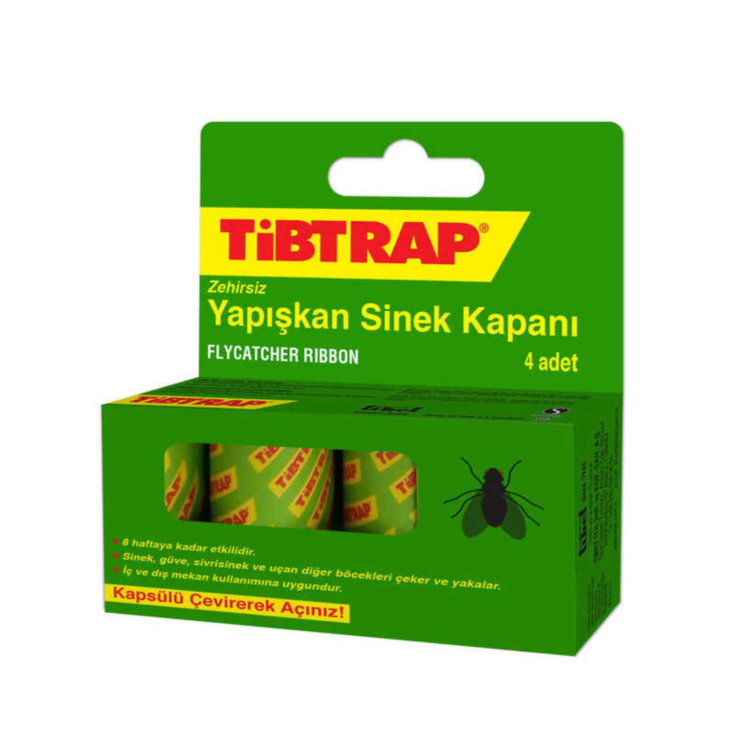 Tibtrap Zehirsiz Yapışkan Sinek Kapanı 4 Adet